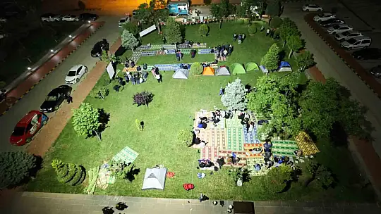 GİBTÜ öğrencilerinden Gazze'ye destek için 'Çadır Nöbeti'