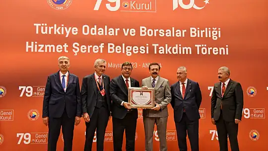 GSO TOBB delegelerine hizmet şeref belgesi verildi