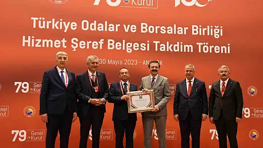GSO TOBB delegelerine hizmet şeref belgesi verildi