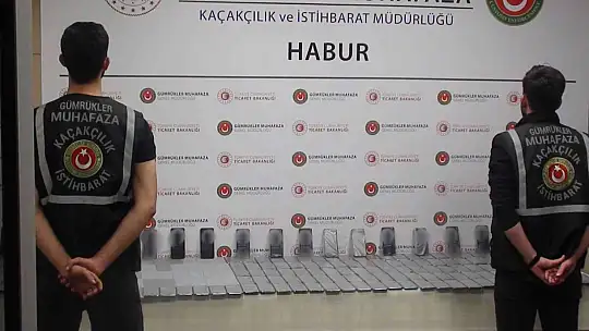 Habur Sınır Kapısı'nda binlerce kaçak cep telefon ele geçirildi