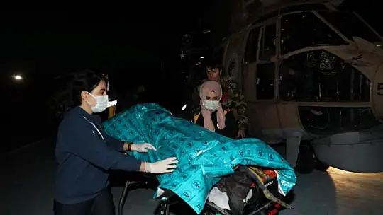 Hasandağı'nda mahsur kalan 2 dağcı askeri helikopterle hastaneye kaldırıldı