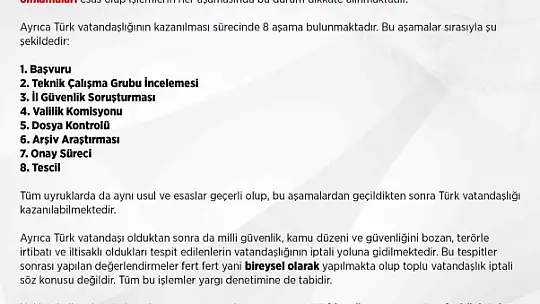 İçişleri Bakanlığı Sözcüsü Çataklı: '15 bin sığınmacının vatandaşlığının iptal edildiği haberleri uydurma'
