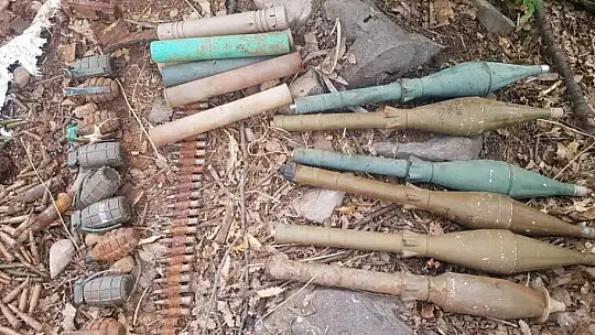 Irak kuzeyinde terör örgütü PKK'ya ait malzemeler ele geçirildi