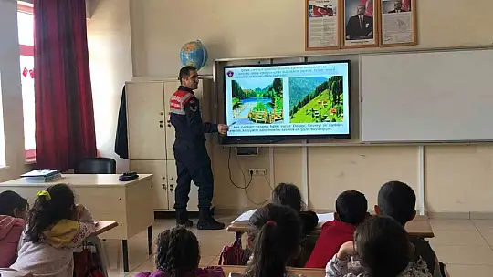 Jandarmadan çocuklara çevre bilinci eğitimi