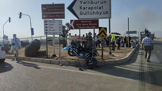 Kamyon ile motosikletin çarpış: 1 ölü