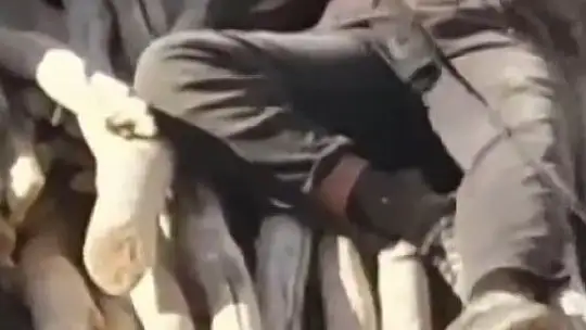 Kamyonetin kasasında uyuyan adamı görenler gözlerine inanamadı