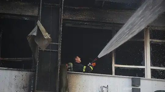 Kırıkkale'de özel okulda korkutan yangın