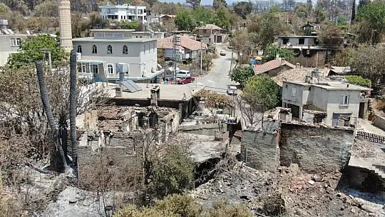 Manavgat 9 günlük yangın sonrası havadan görüntülendi