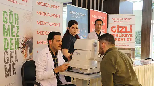 Medical Point'te misafirlere göz tansiyonu ölçümü yapıldı