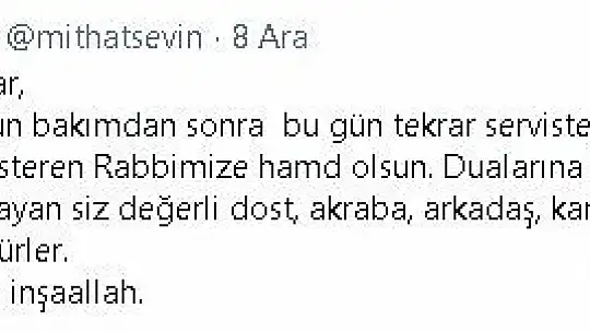 Mithat Sevin son yolculuğuna uğurlandı