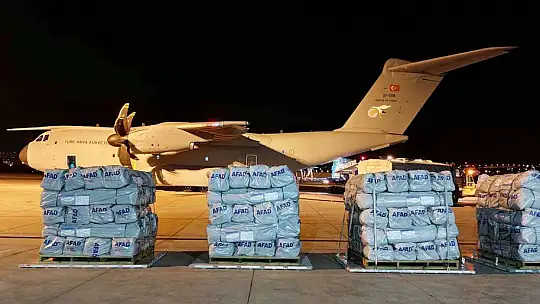 MSB: 'İnsani yardım malzemelerini taşıyan TSK'ya ait iki uçağımız daha Ankara Etimesgut Havaalanı'ndan hareket etti'
