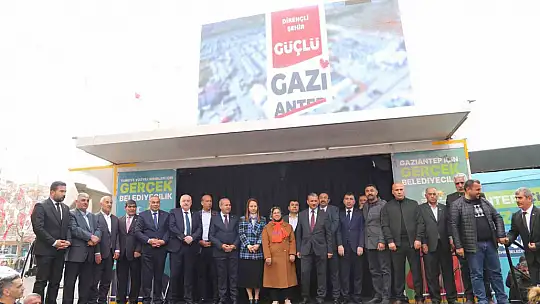 Oğuzeli'nde miting gibi açılış