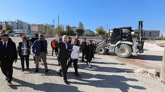 Şahin, yeni millet bahçesi çalışmalarını inceledi