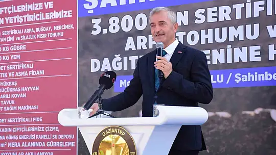 Şahinbey Belediyesi'nin buğday-arpa tohumu ve gübre desteği devam ediyor