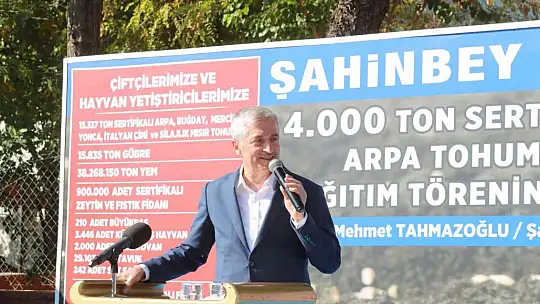 Şahinbey'de 4 bin ton buğday tohumu dağıtılıyor