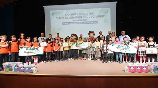 Şahinbey'de çevreci okullara ödül yağmuru
