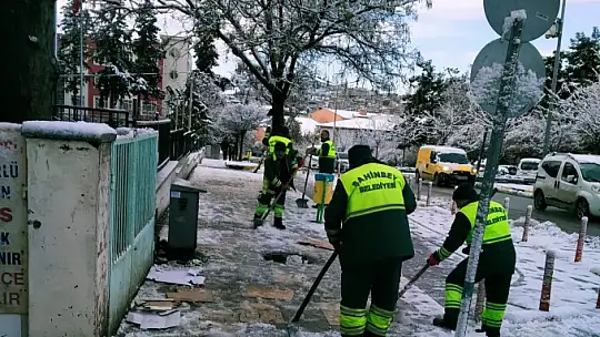 Şahinbey'de karla mücadele