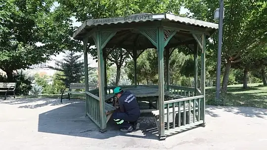 Şahinbey'de parklar dezenfekte ediliyor