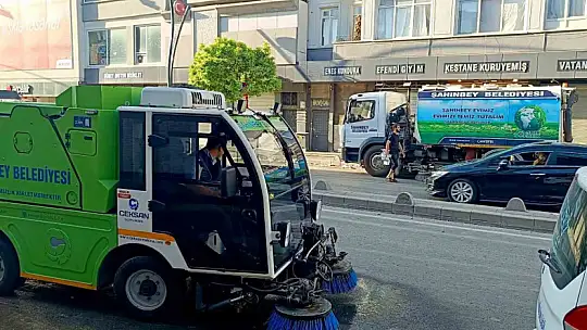 Şahinbey'de temizlik işleri ekipleri, bayram boyunca görev başındaydı