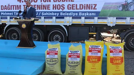 Şahinbey'den çiftçilere 4 bin ton gübre desteği