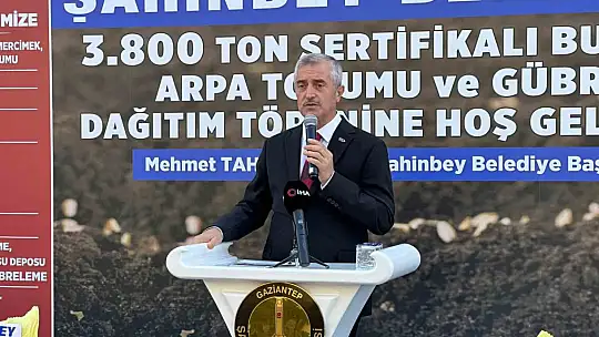 Şahinbey'den çiftçiye büyük destek
