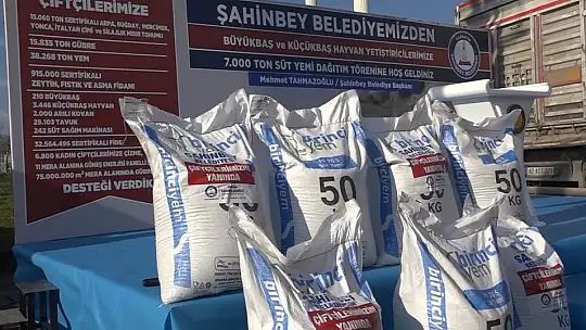 Şahinbey'den hayvan yetiştiricilerine 7 bin ton yem desteği