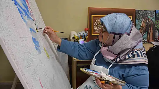 Şahinbeyli kadınlar resim kurslarına akın ediyor