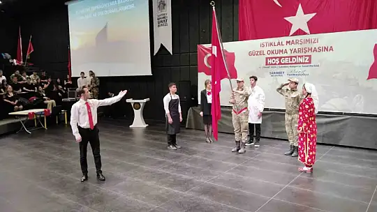 Şahinbeyli Öğrenciler İstiklal Marşını en güzel okumak için yarıştı