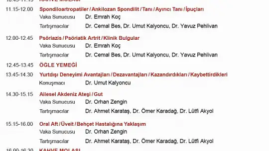 SANKO Üniversitesi Romatoloji Sempozyumu düzenleyecek