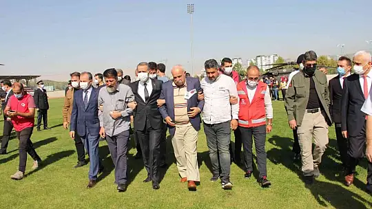Şehidin cenazesi helikopterle Adıyaman'a getirildi