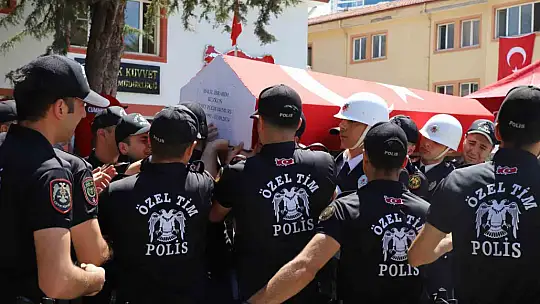 Şehit polis memuru Halil İbrahim Kuzkun için tören düzenlendi