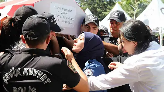 Şehit polis memuru Halil İbrahim Kuzkun için tören düzenlendi