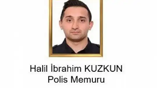 Şehit polis memuru Halil İbrahim Kuzkun için tören düzenlendi