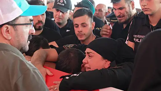 Şehit polis memuru Halil İbrahim Kuzkun son yolculuğuna uğurlandı