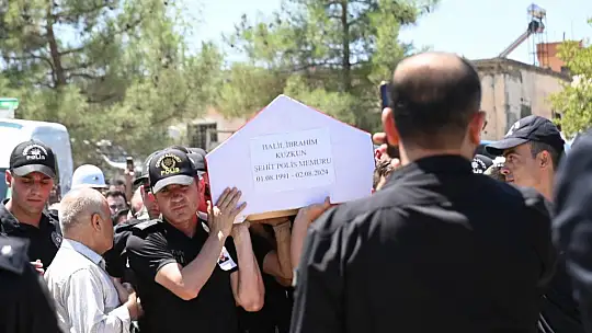 Şehit polis memuru Halil İbrahim Kuzkun son yolculuğuna uğurlandı