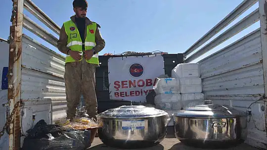 Şenoba Belediyesi depremzedeler için 7 günde 21 bin kişilik yemek yaptı