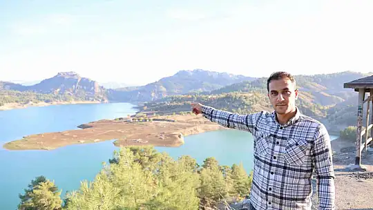 Sular çekildi eski köy ortaya çıktı