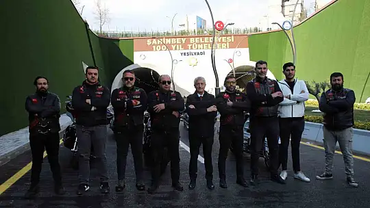 Tahmazoğlu 100. Yıl Tünelleri'nde motosiklet turu attı