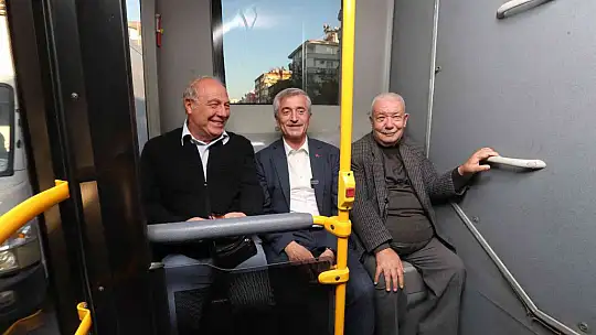 Tahmazoğlu belediye otobüsü ile yolculuk yaptı
