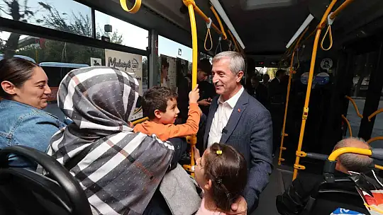 Tahmazoğlu belediye otobüsü ile yolculuk yaptı