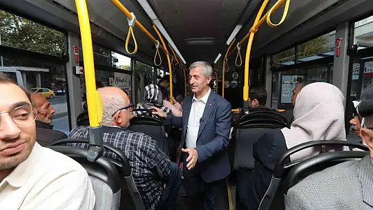 Tahmazoğlu belediye otobüsü ile yolculuk yaptı