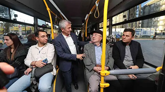 Tahmazoğlu belediye otobüsü ile yolculuk yaptı