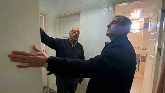 Tahmazoğlu, yan yattı denilen konutları ziyaret etti
