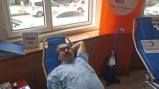 Tapu ve Kadastro personelinden kan bağışı