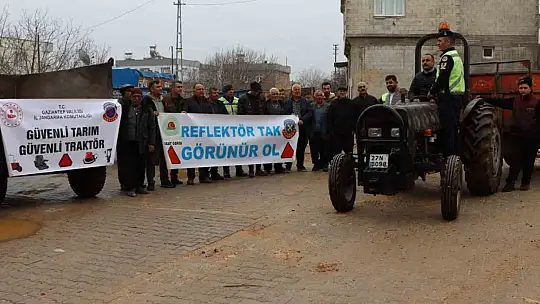 Traktör sürücülerine jandarmadan güvenli tarım eğitimi