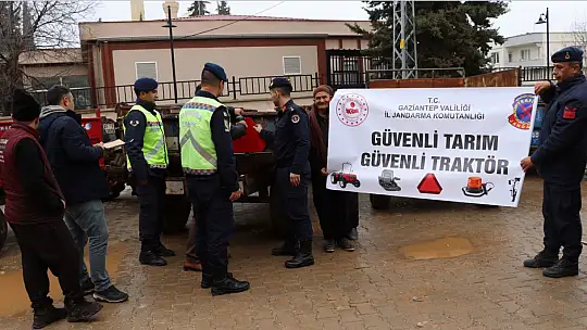 Traktör sürücülerine jandarmadan güvenli tarım eğitimi