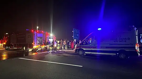 Yanan araçta ölü sayısı 2'ye yükseldi
