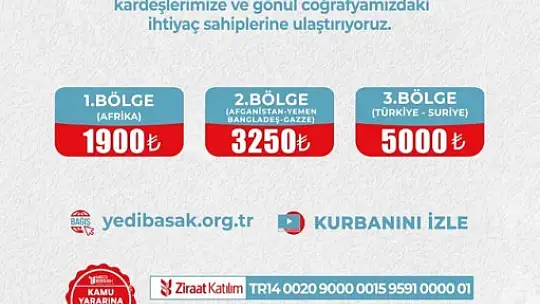 Yedi Başak 2023 kurban kampanyasını duyurdu