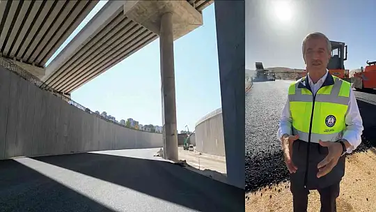 Yeşilvadi 3 katlı köprülü kavşak asfaltlanıyor