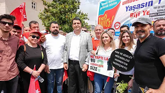 Yılmaz, işçinin bayram coşkusuna ortak oldu